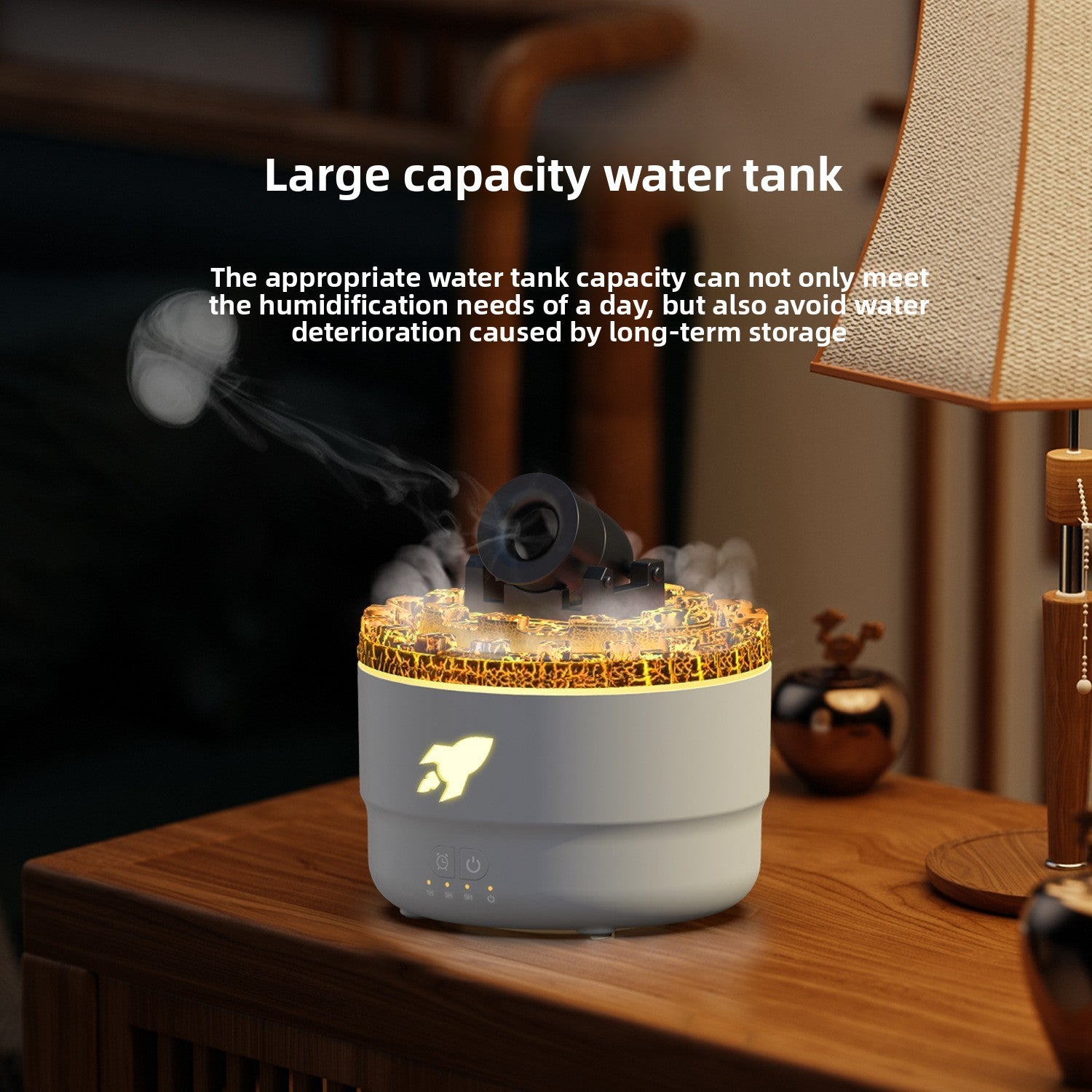 Household Humidifier with Aromatherapy and Atmosphere Light